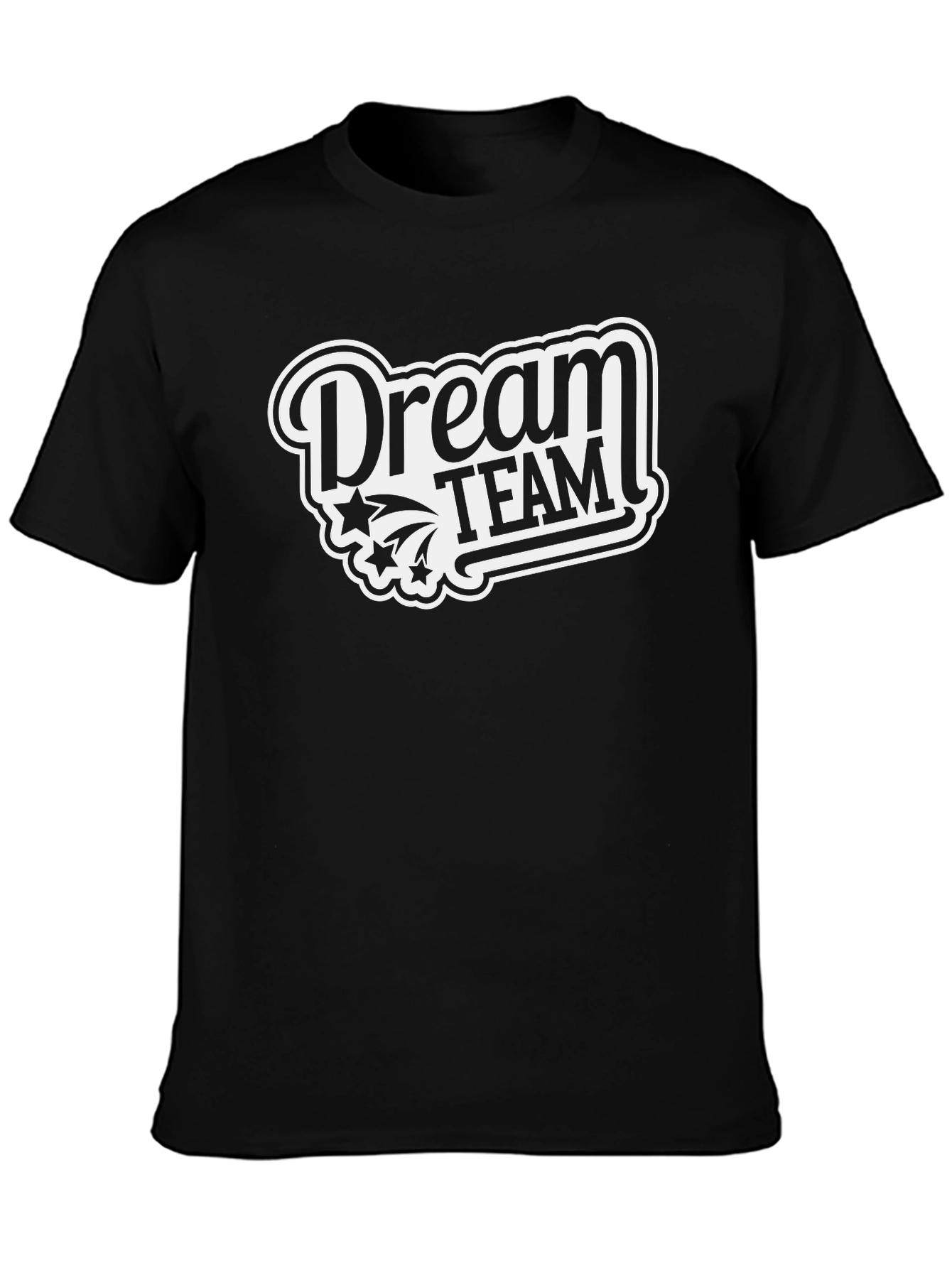 Dream Team Graphic Tee - Black Casual T-Shirt