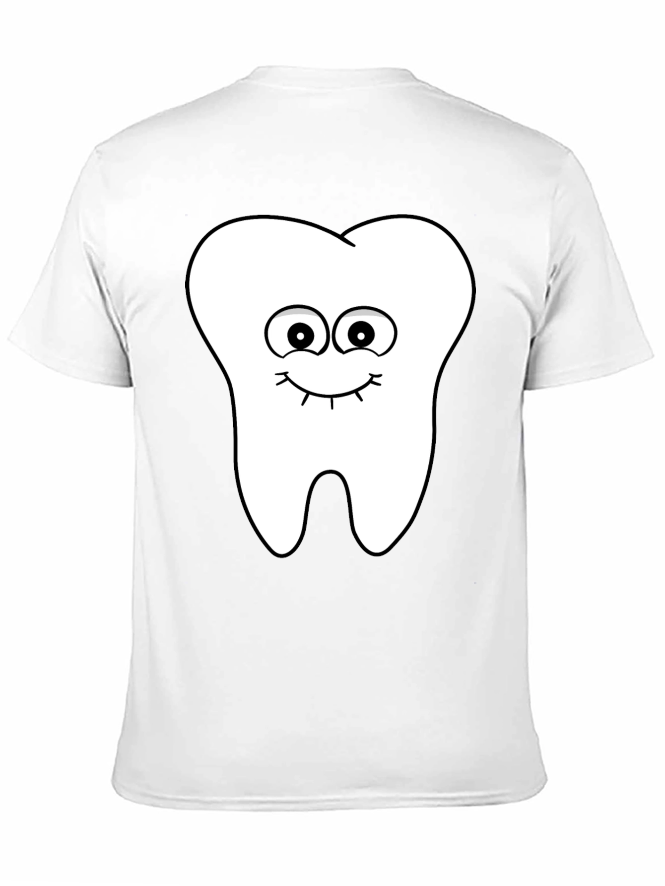 Funny Tooth Graphic Tee - Black Cotton T-Shirt
