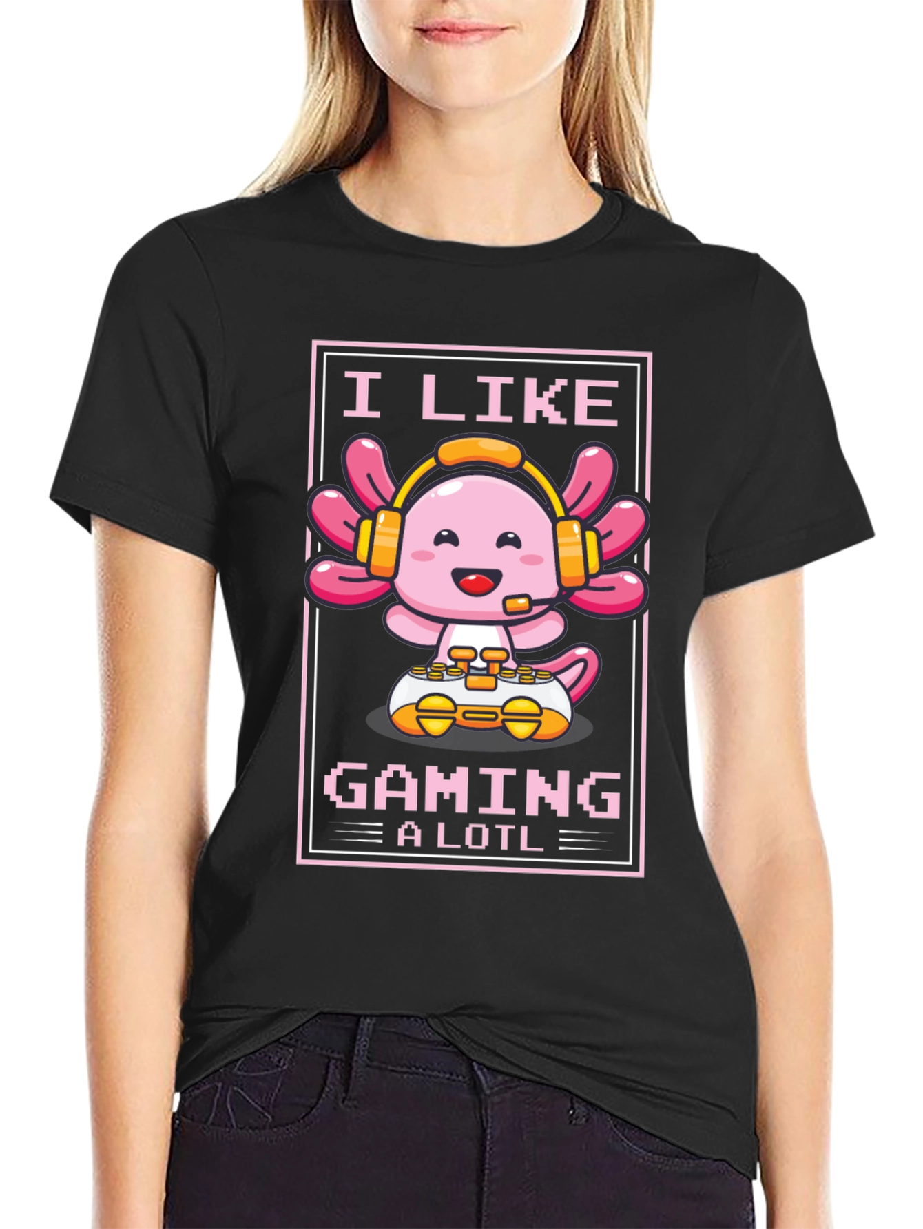 I Like Gaming a Lotl Axolotl Gamer T-Shirt
