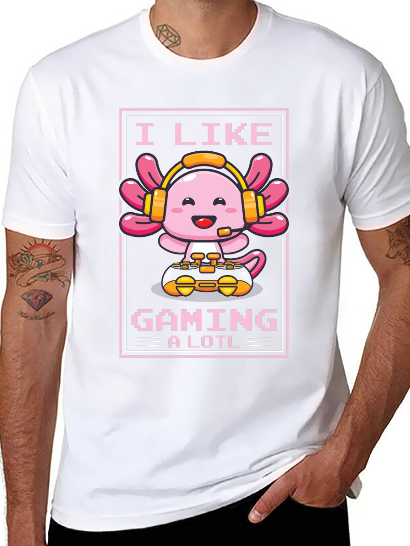 I Like Gaming a Lotl Axolotl Gamer T-Shirt