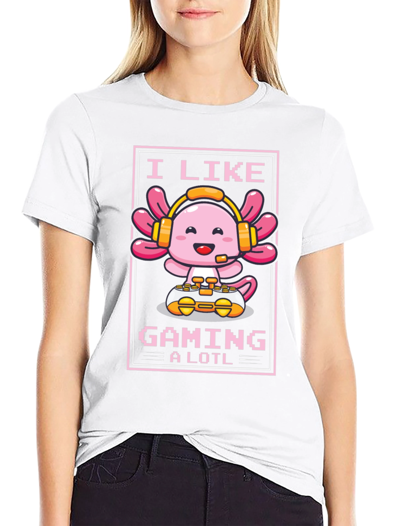 I Like Gaming a Lotl Axolotl Gamer T-Shirt