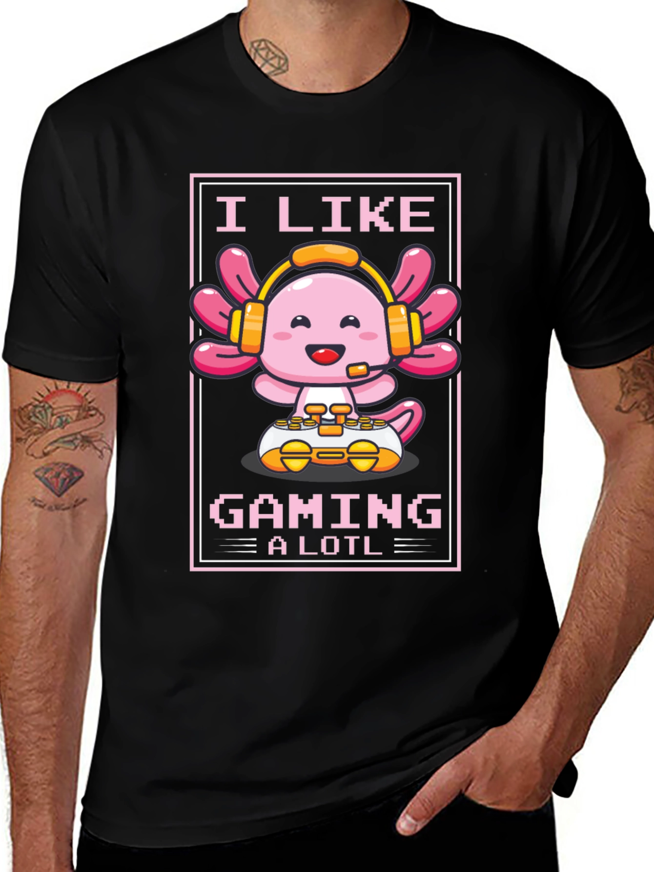 I Like Gaming a Lotl Axolotl Gamer T-Shirt