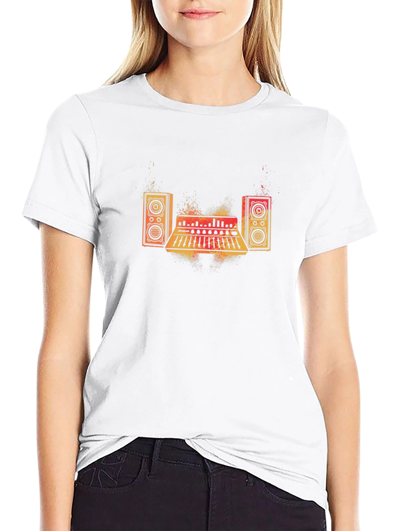 DJ Music Mixer Black T-Shirt