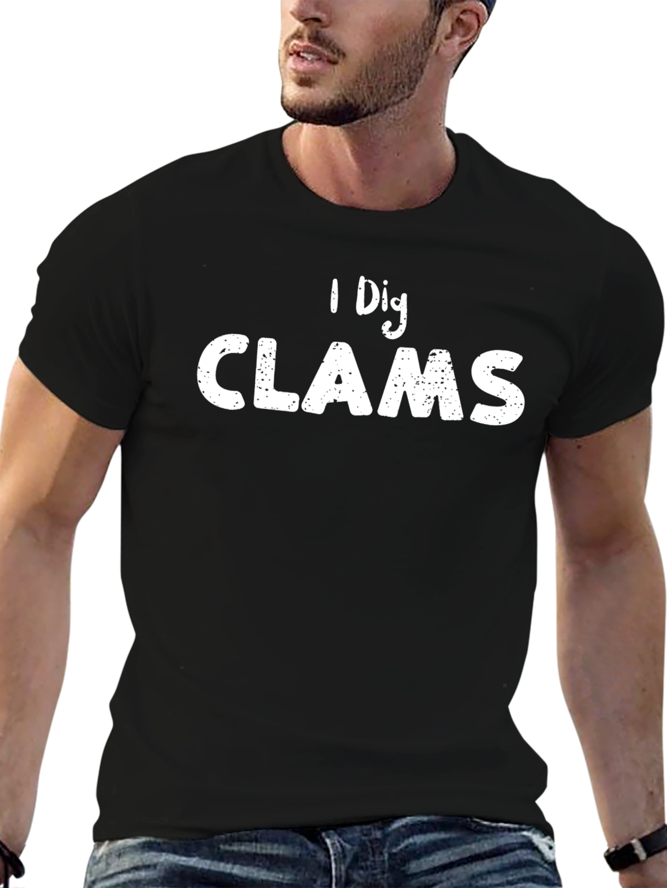 I Dig Clams Black Graphic Tee