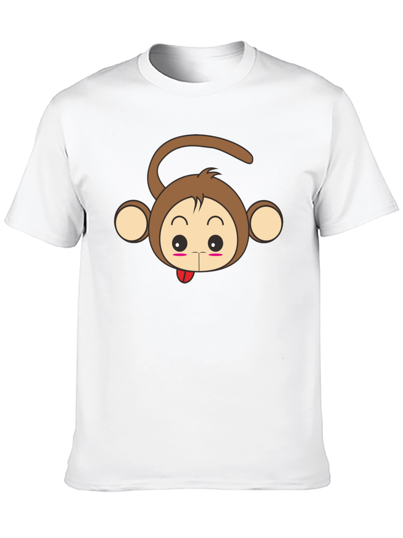 Cute Monkey Graphic Tee - Unisex Black T-Shirt