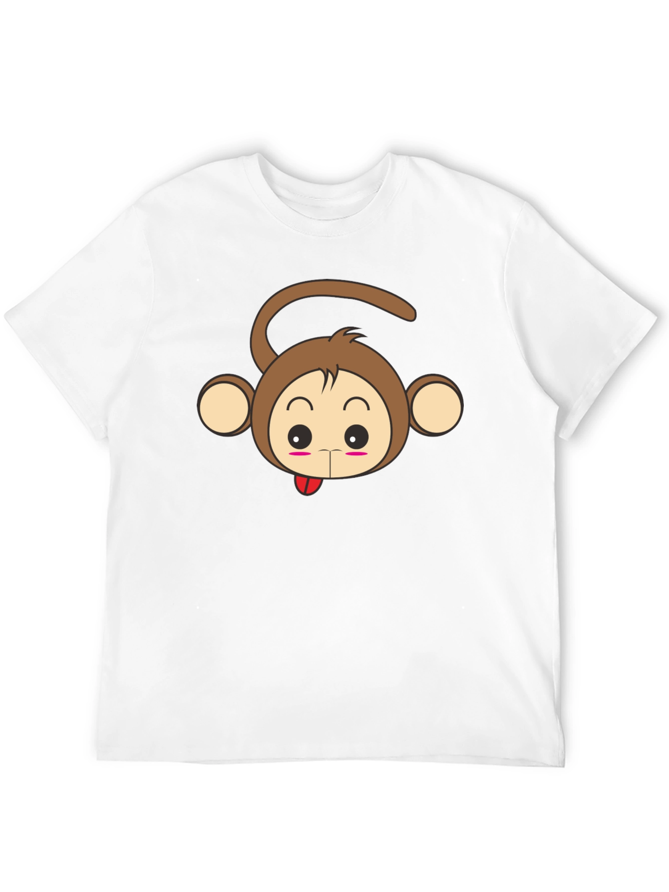 Cute Monkey Graphic Tee - Unisex Black T-Shirt