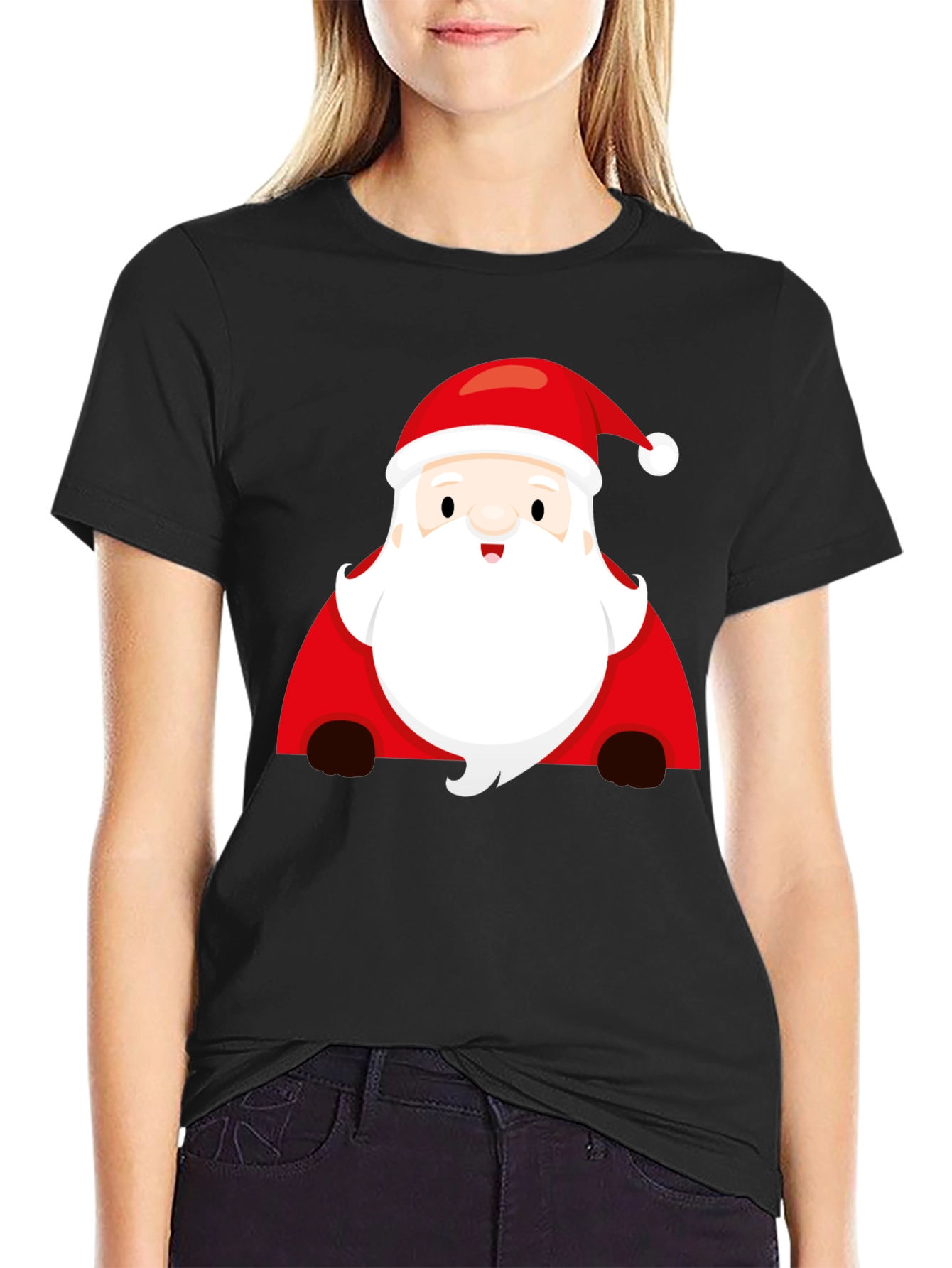 Santa Graphic Tee - Festive Christmas Shirt