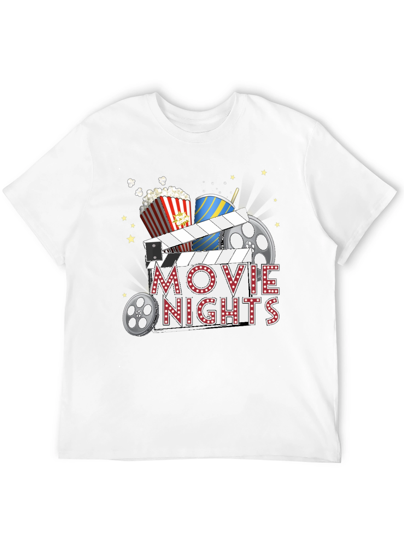 Movie Nights Graphic T-Shirt - Black Cotton Tee