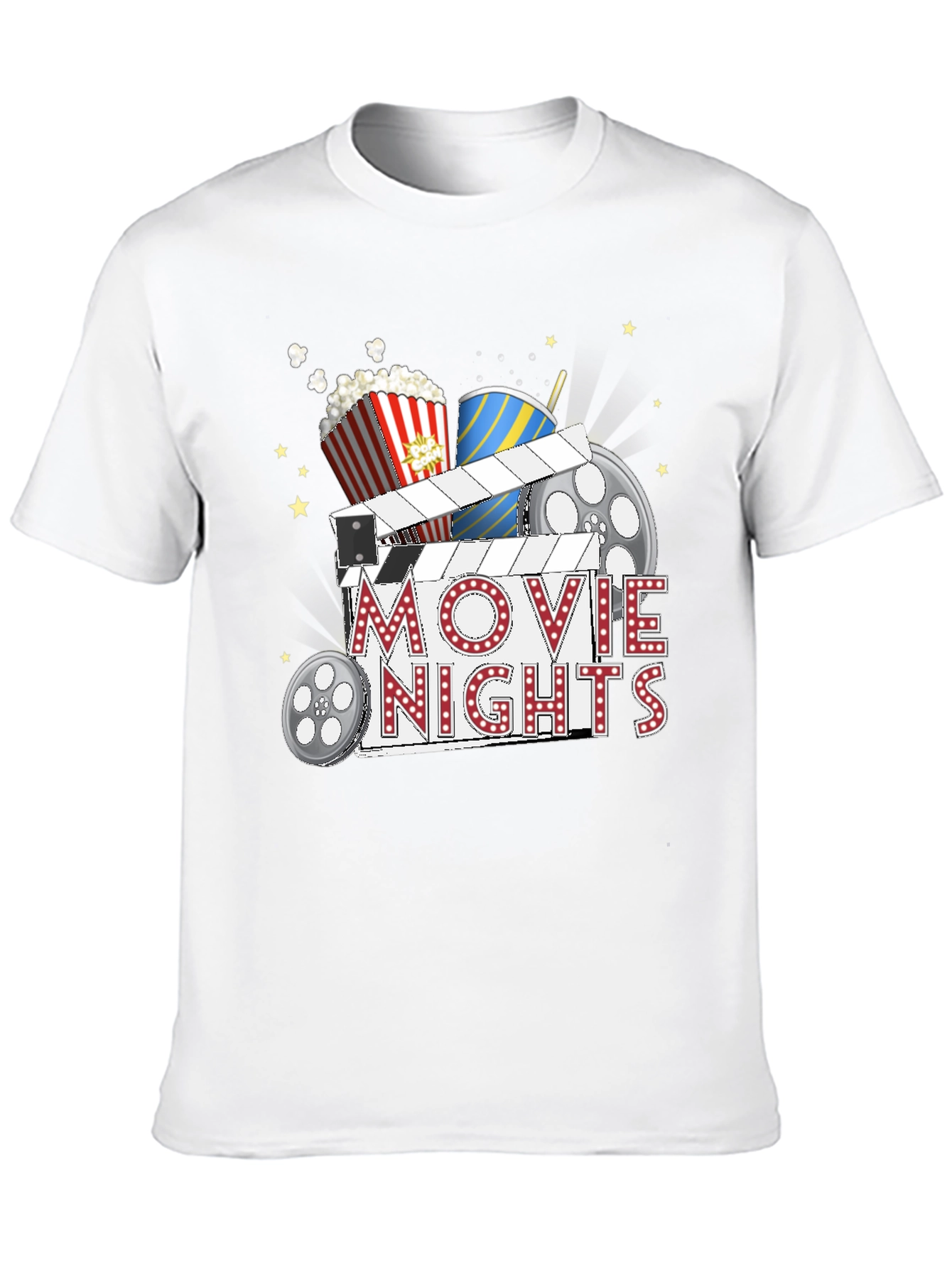 Movie Nights Graphic T-Shirt - Black Cotton Tee