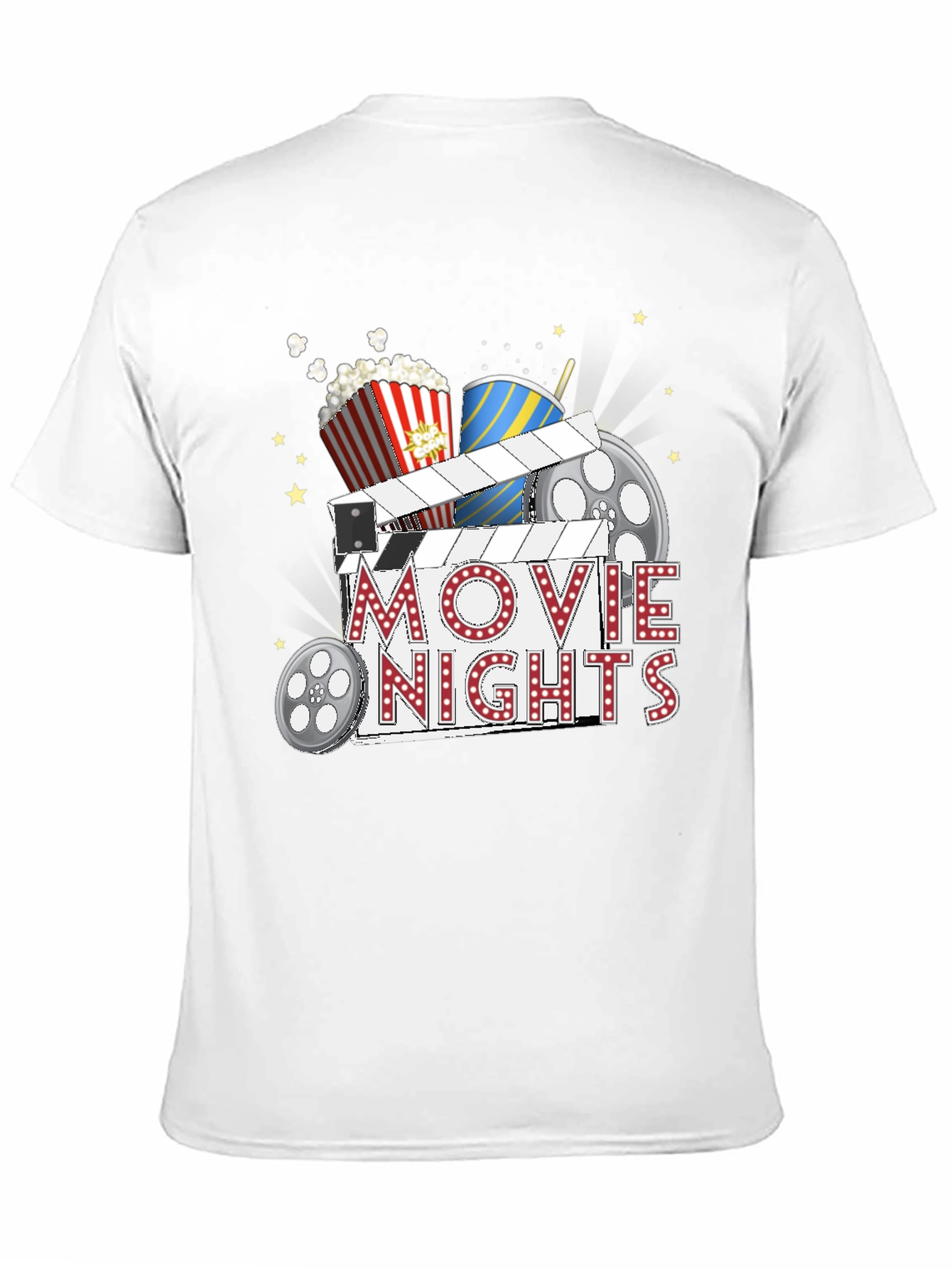 Movie Nights Graphic T-Shirt - Black Cotton Tee