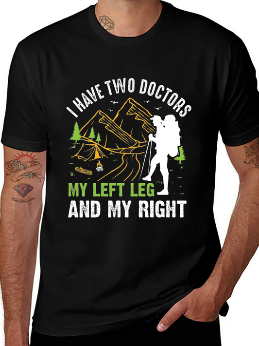 Hiking Doctors T-Shirt: Left and Right Leg Adventure Tee