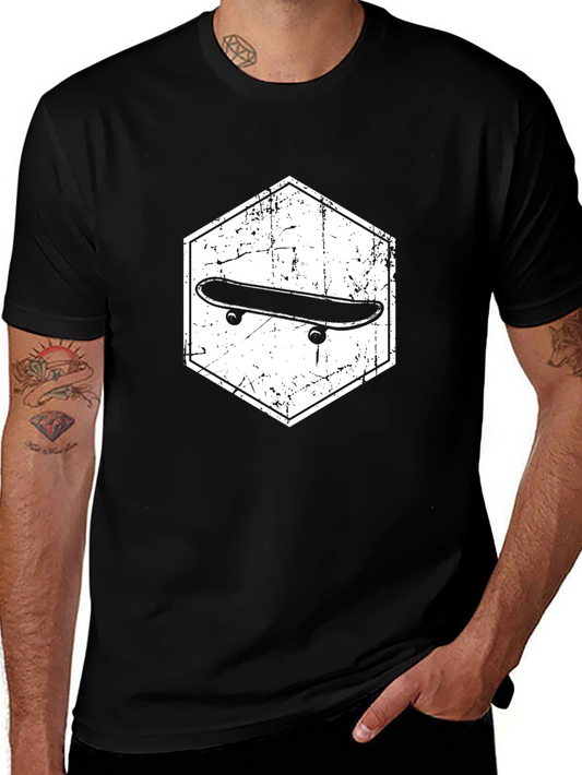 Skateboard Graphic Black T-Shirt