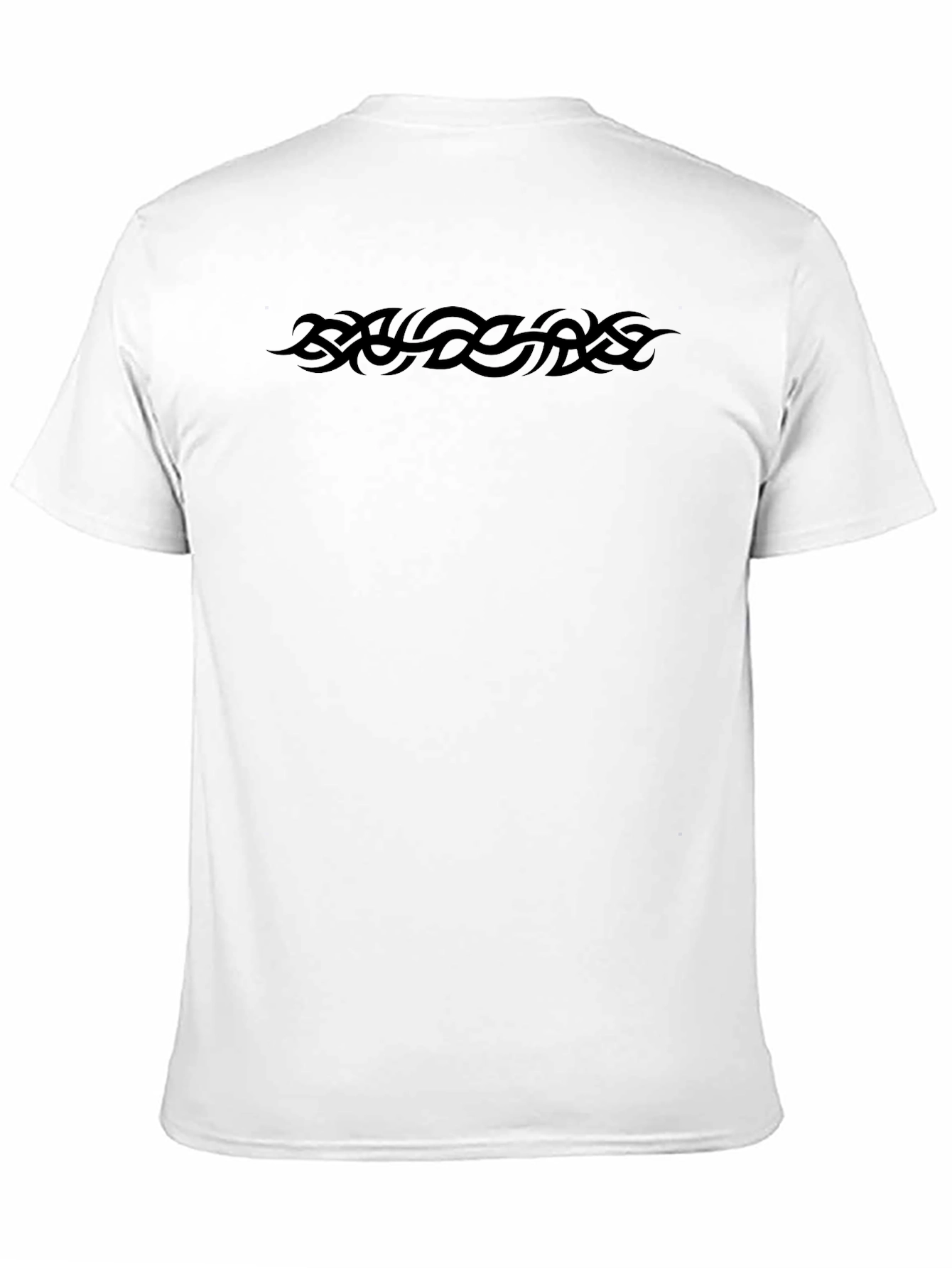 Black Tribal Text Graphic T-Shirt