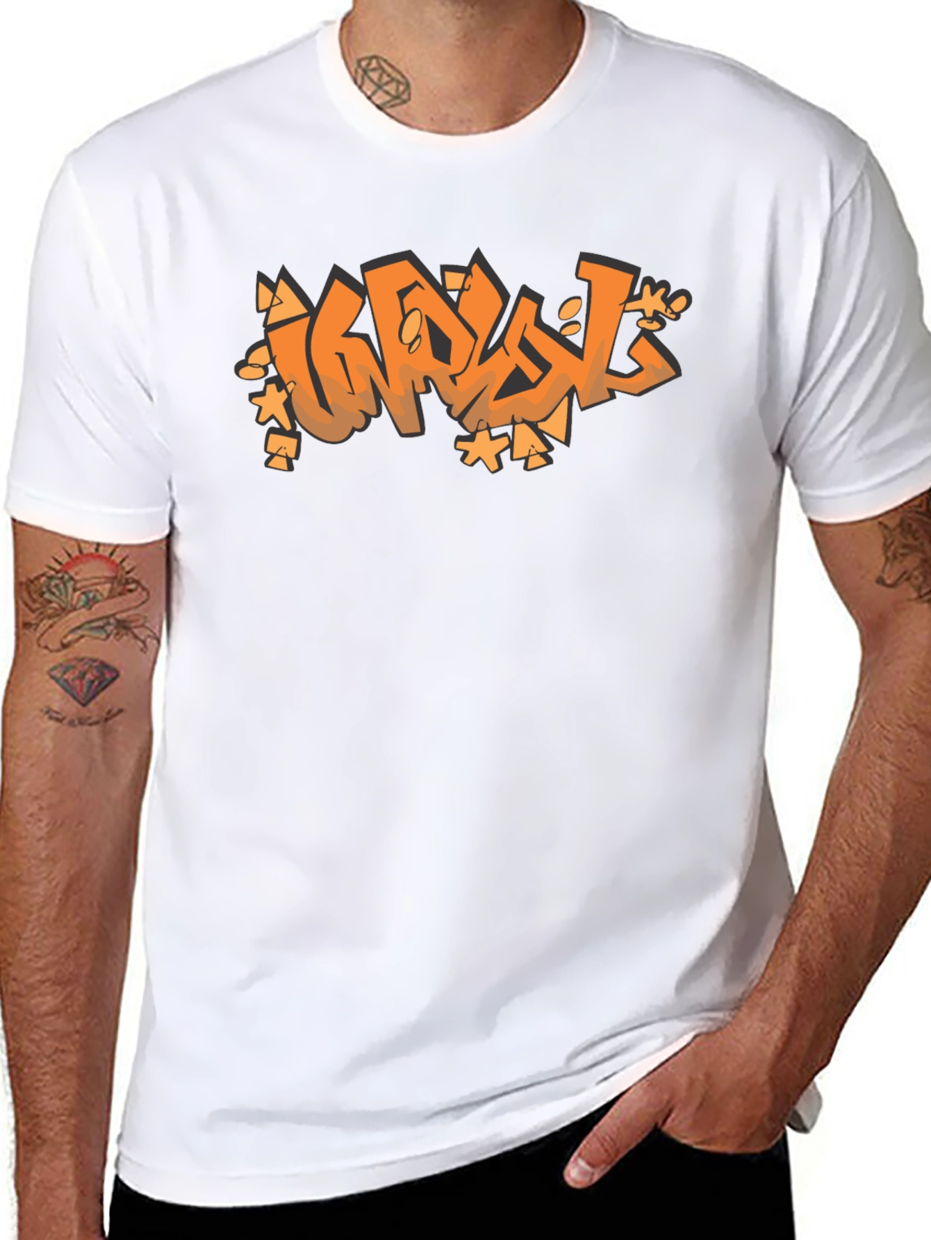 Graffiti Graphic Black T-Shirt