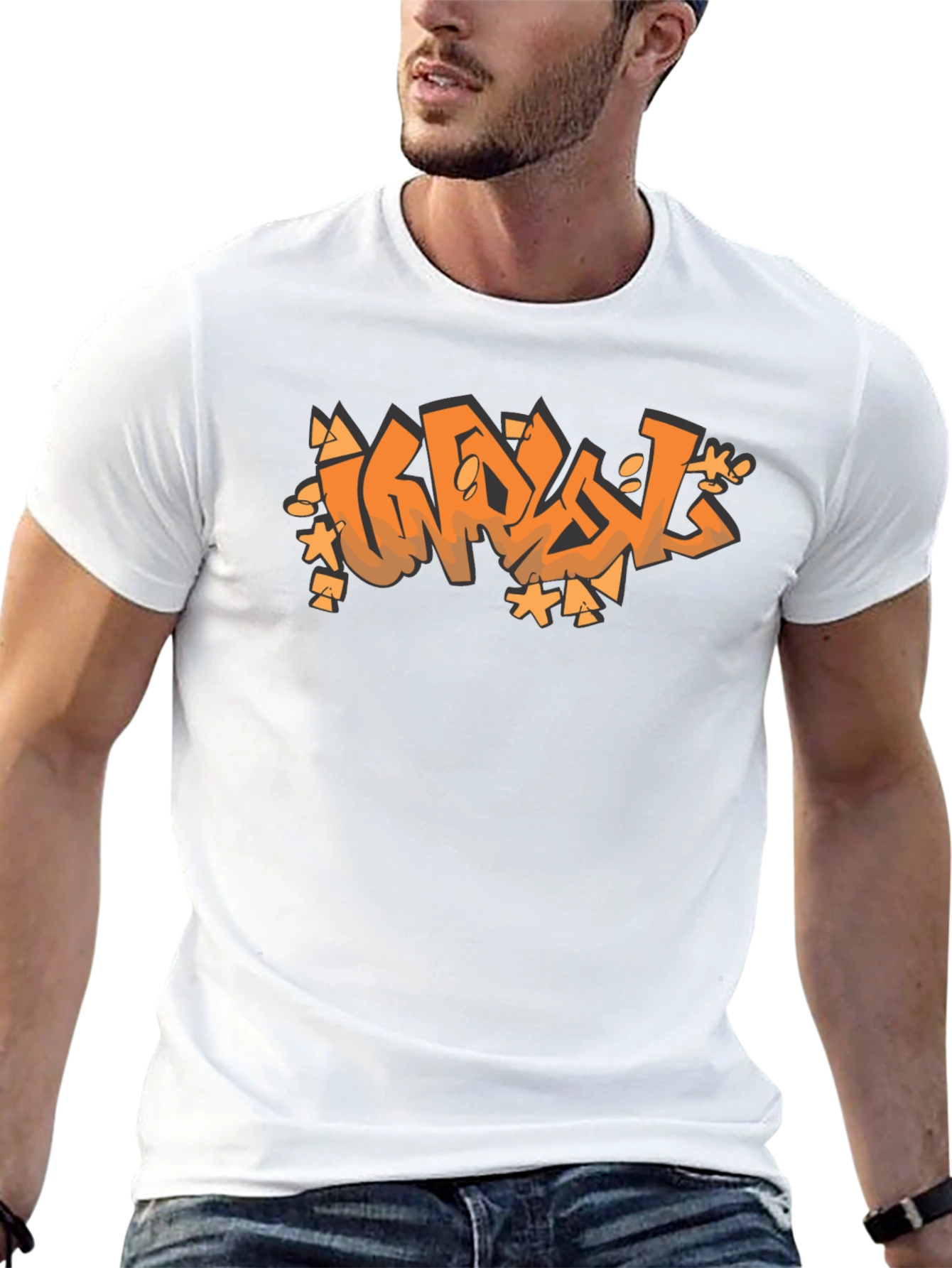 Graffiti Graphic Black T-Shirt
