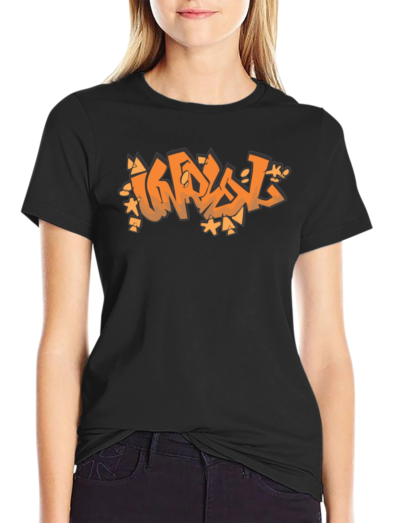 Graffiti Graphic Black T-Shirt