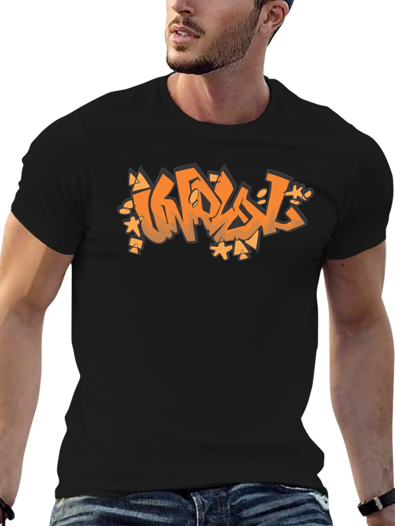 Graffiti Graphic Black T-Shirt