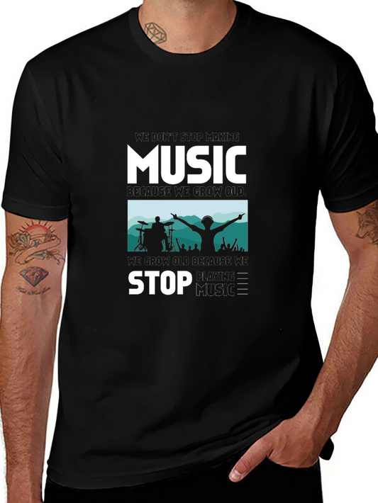 Music Lover Graphic Tee - Never Stop the Beat!
