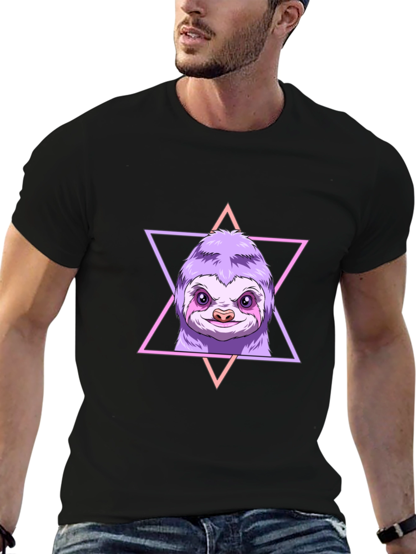 Sloth Graphic Tee - Relaxed Style