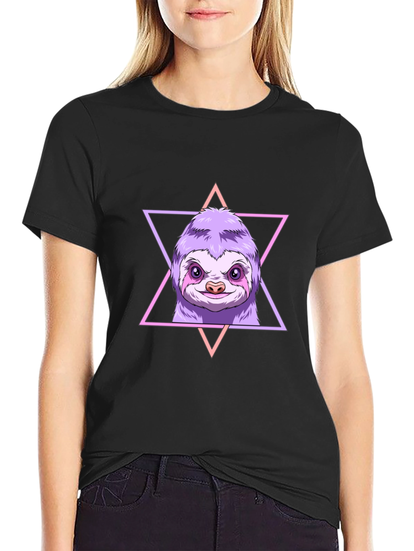 Sloth Graphic Tee - Relaxed Style