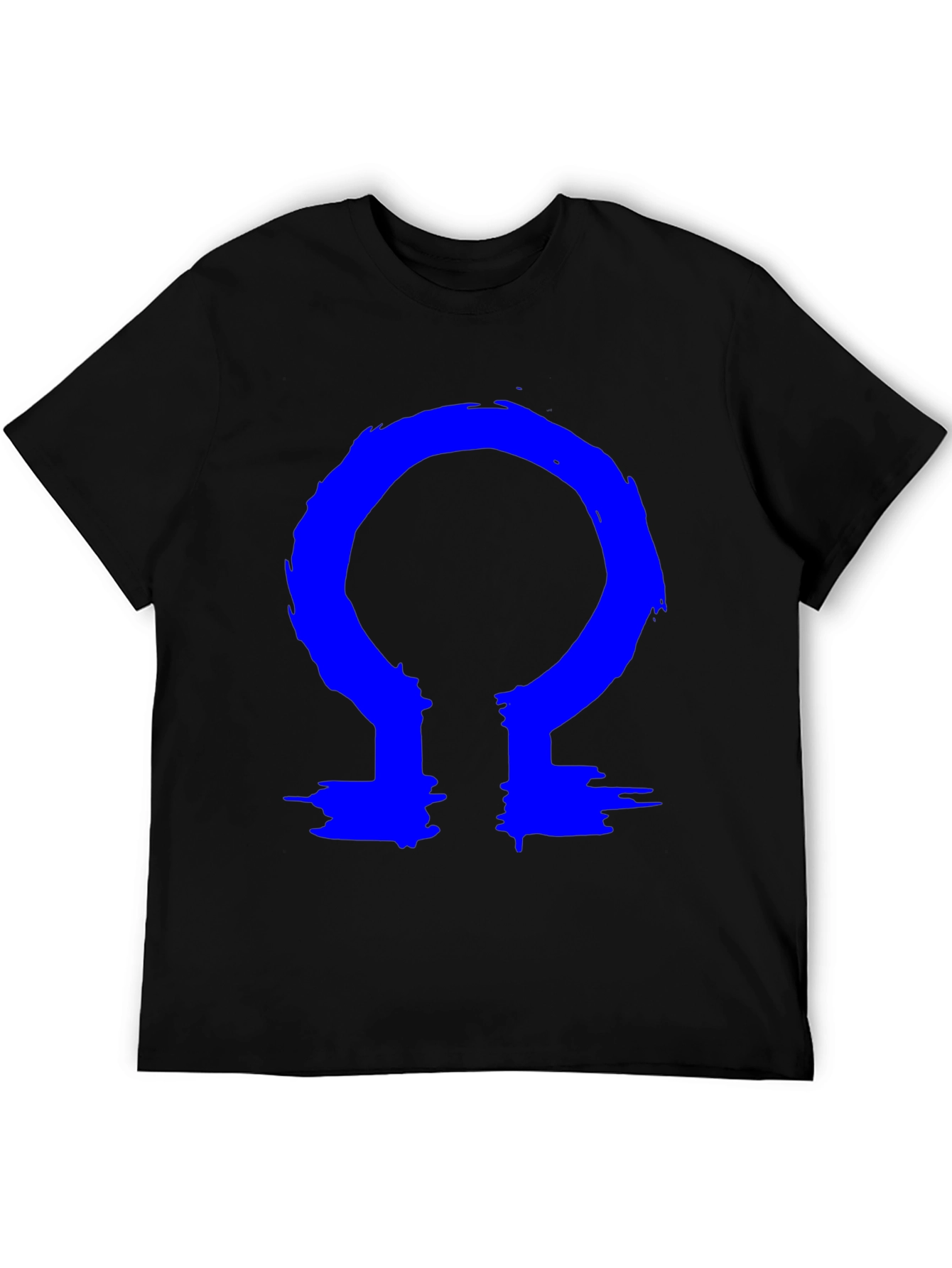 Omega Symbol T-Shirt - Bold Blue Design
