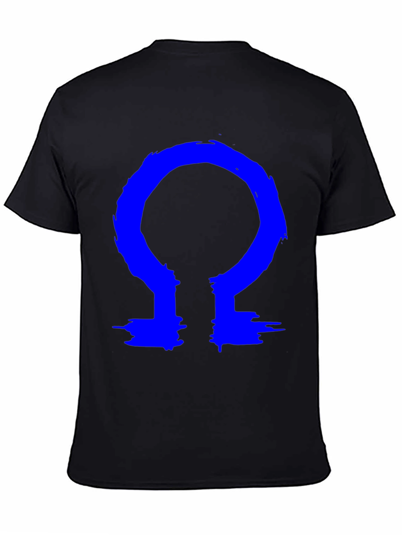 Omega Symbol T-Shirt - Bold Blue Design
