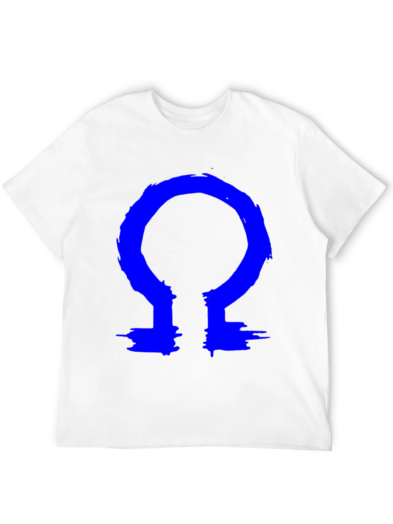 Omega Symbol T-Shirt - Bold Blue Design