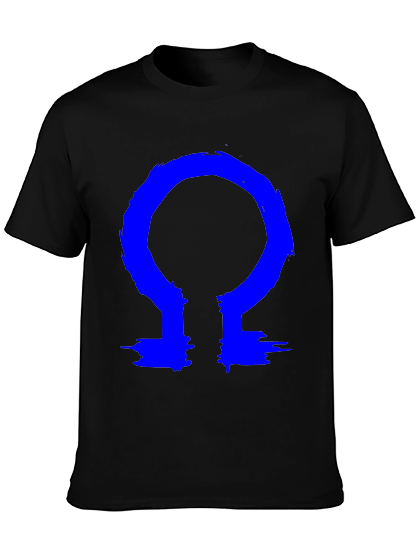 Omega Symbol T-Shirt - Bold Blue Design