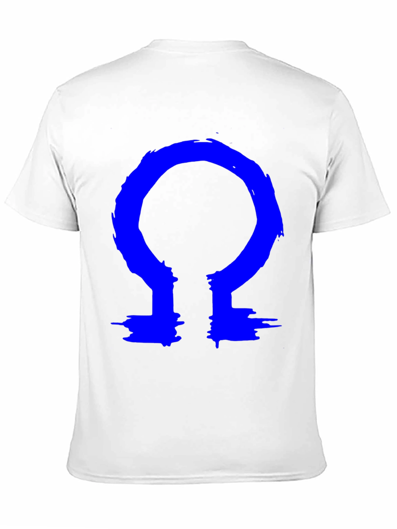 Omega Symbol T-Shirt - Bold Blue Design