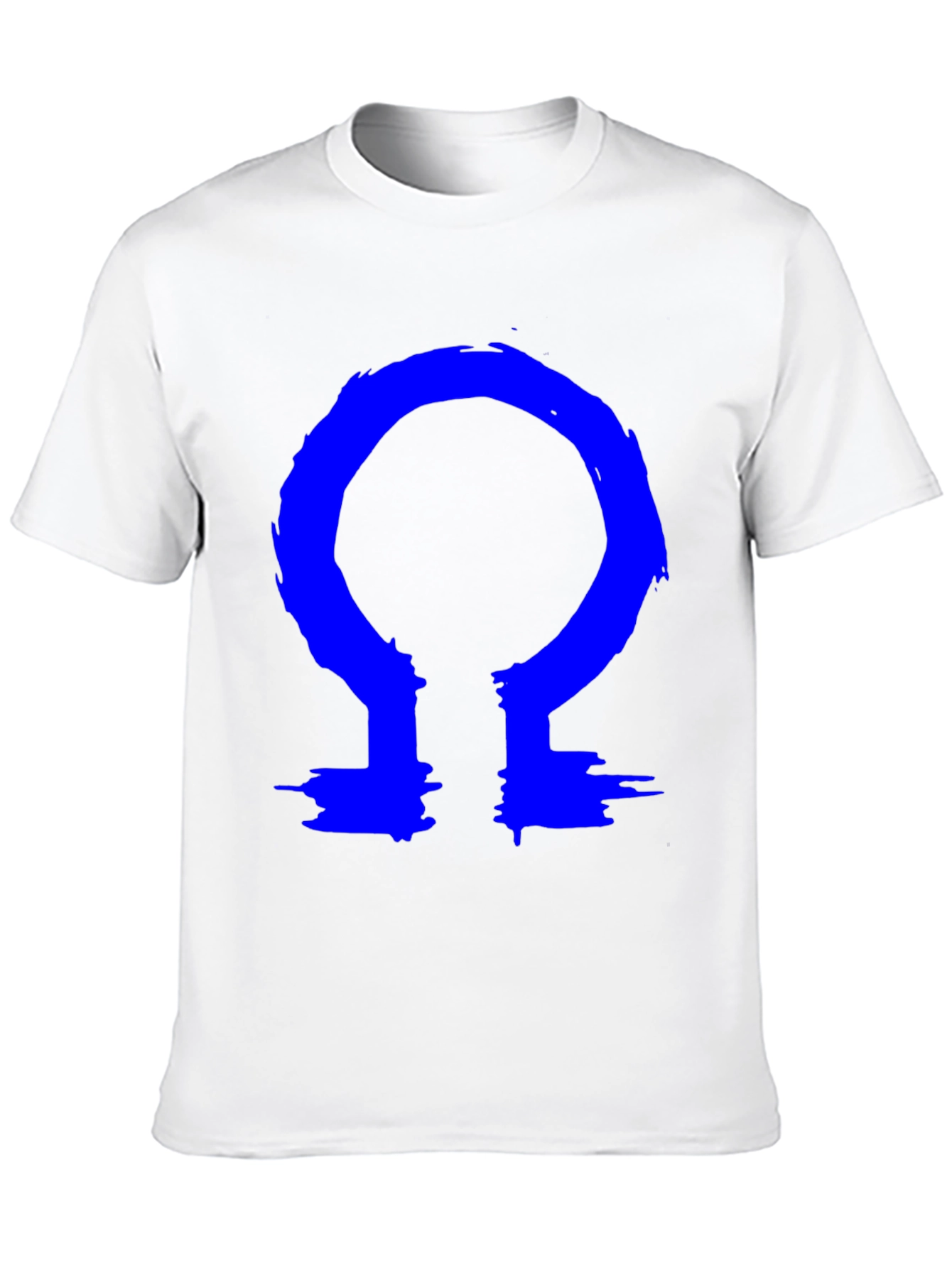 Omega Symbol T-Shirt - Bold Blue Design