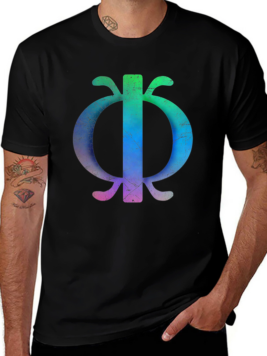 Adinkra Symbol T-Shirt - Black Cotton Tee with Colorful Adinkra Print