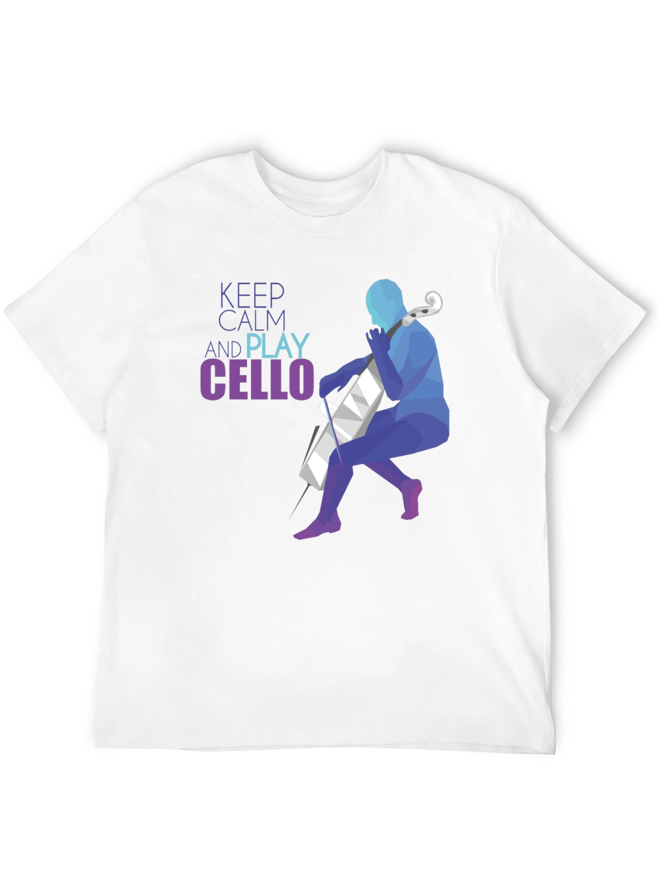Keep Calm and Play Cello Graphic T-Shirt