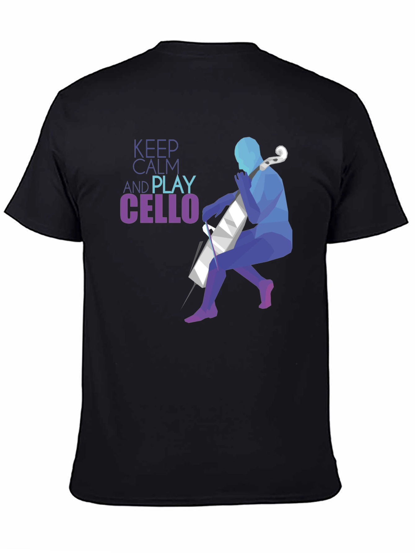 Keep Calm and Play Cello Graphic T-Shirt