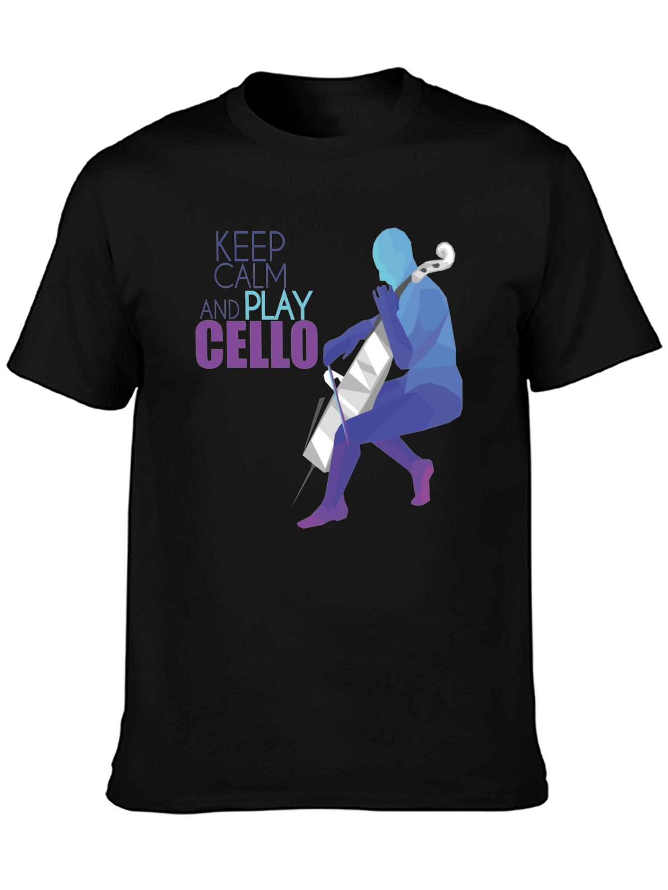 Keep Calm and Play Cello Graphic T-Shirt