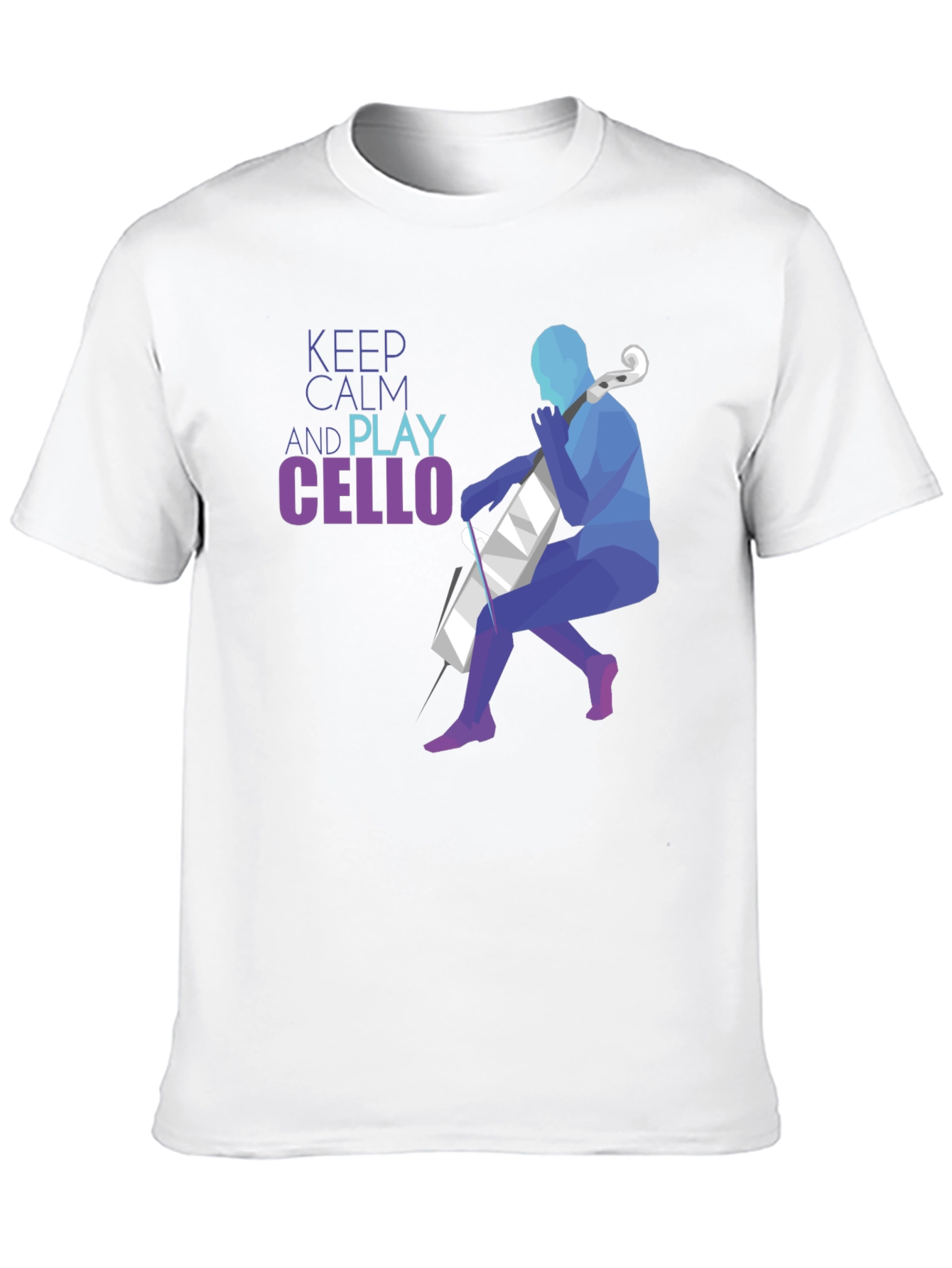 Keep Calm and Play Cello Graphic T-Shirt