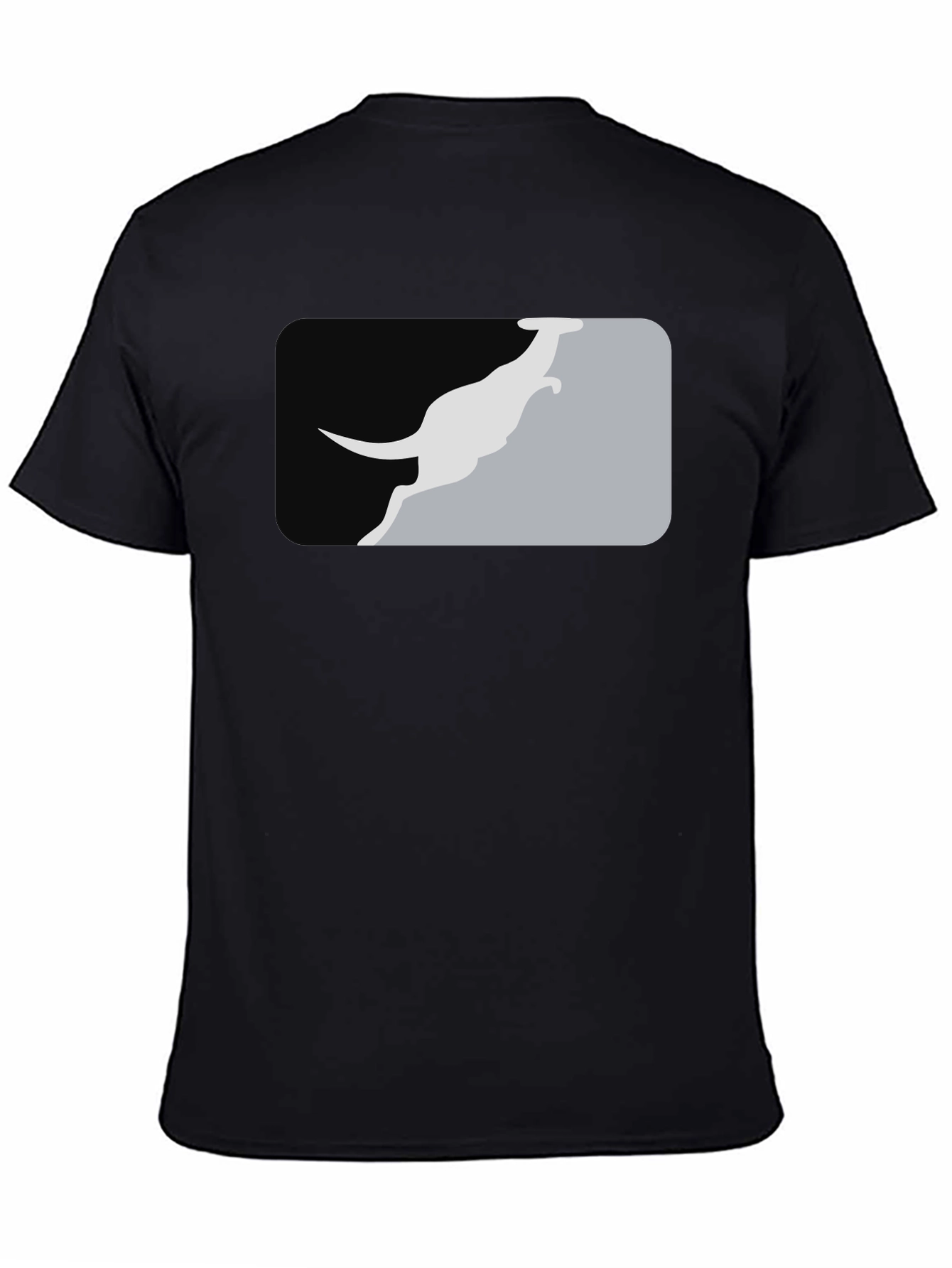 Kangaroo Silhouette Graphic Tee - Black Casual Shirt