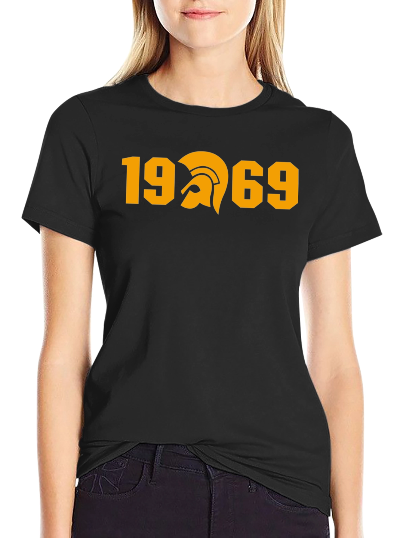 1969 Trojan Helmet Graphic Tee - Black
