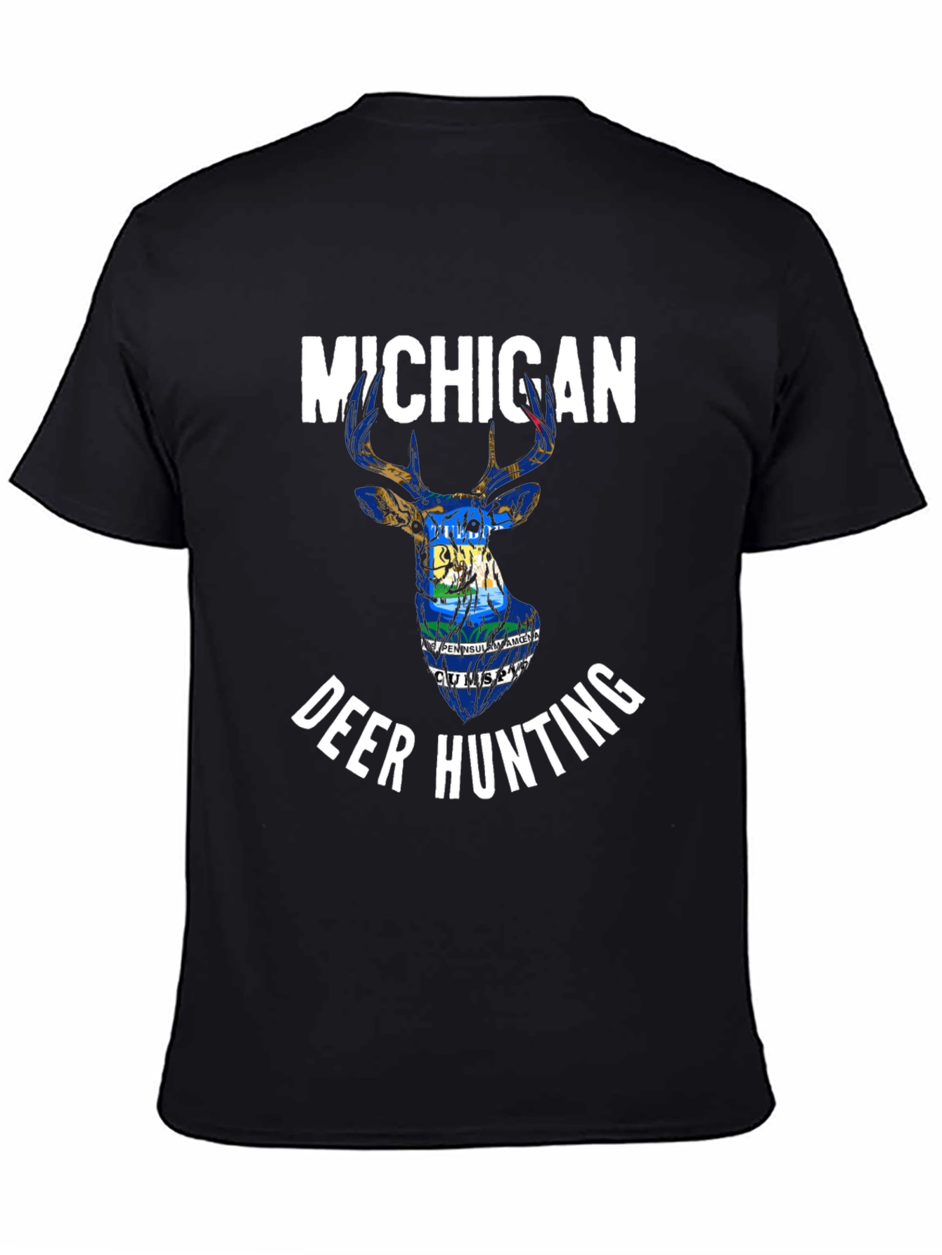 Michigan Deer Hunting Black T-Shirt