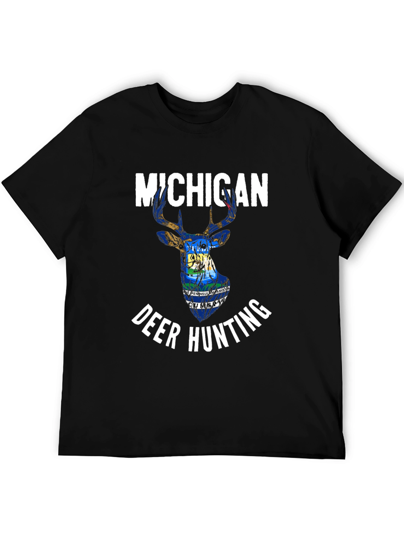 Michigan Deer Hunting Black T-Shirt