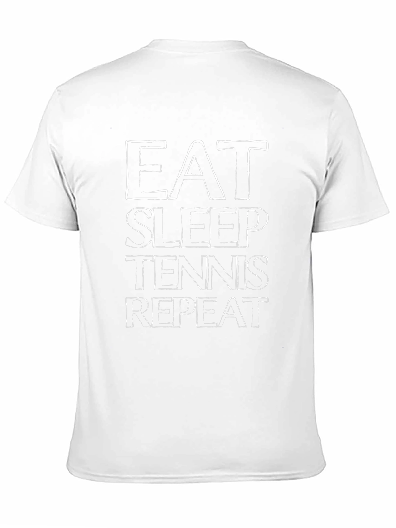 Eat Sleep Tennis Repeat Black Graphic T-Shirt
