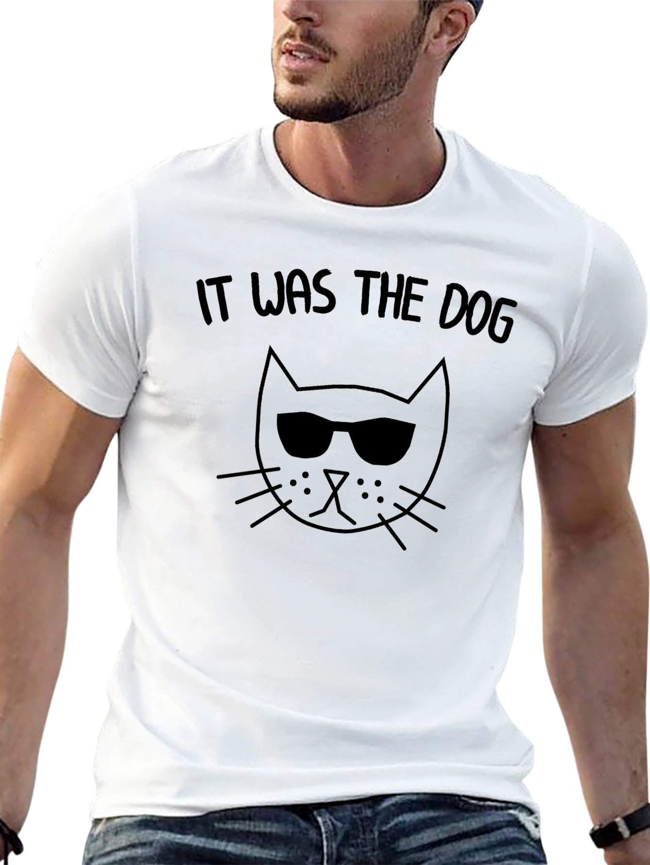 Cool Cat T-Shirt - It Was The Dog Tee