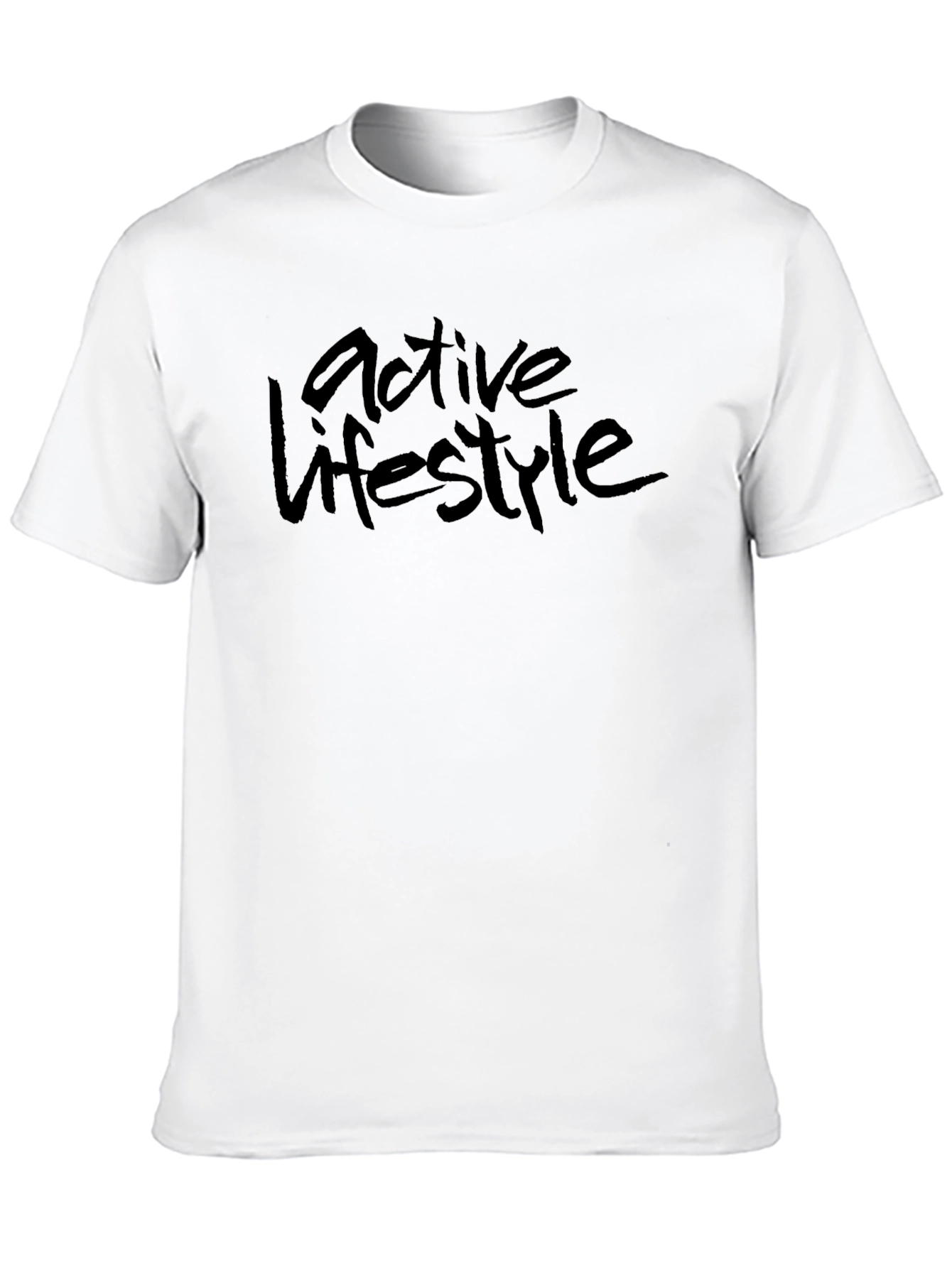 Active Lifestyle Black Graphic Tee