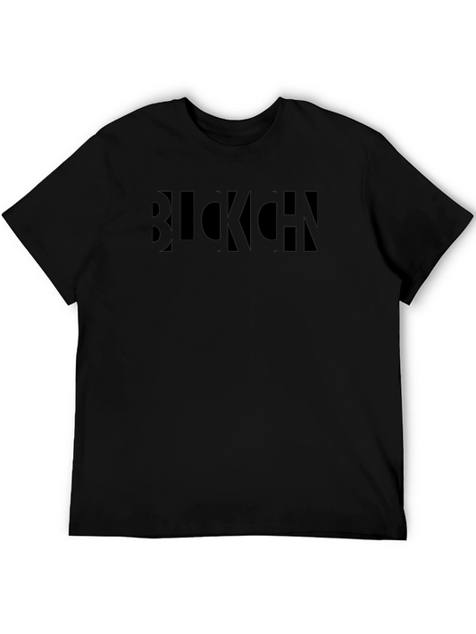 Black Graphic T-Shirt: Bold Blockchain Design