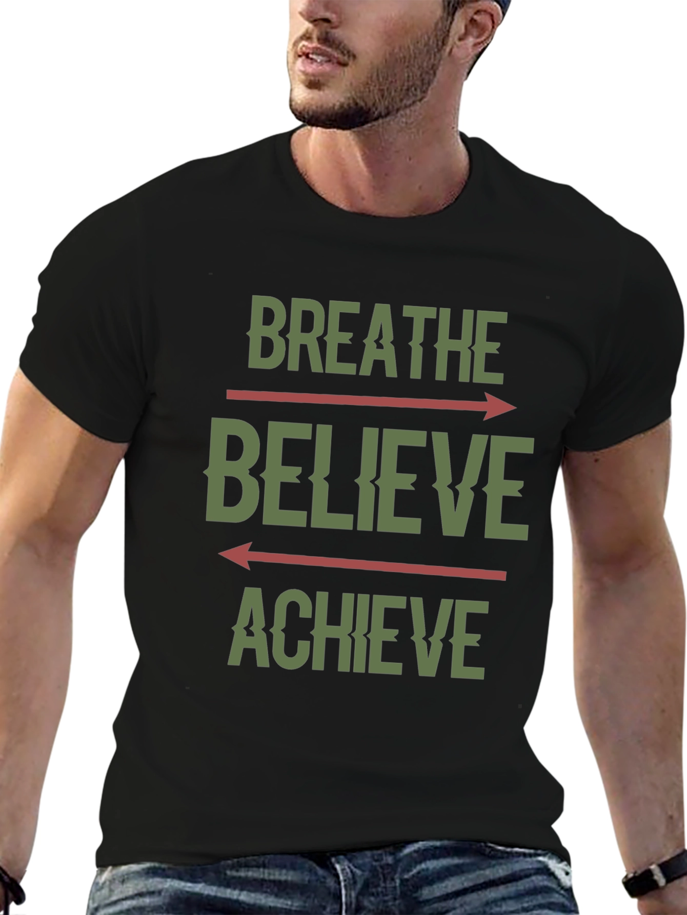 Breathe Believe Achieve Graphic Tee