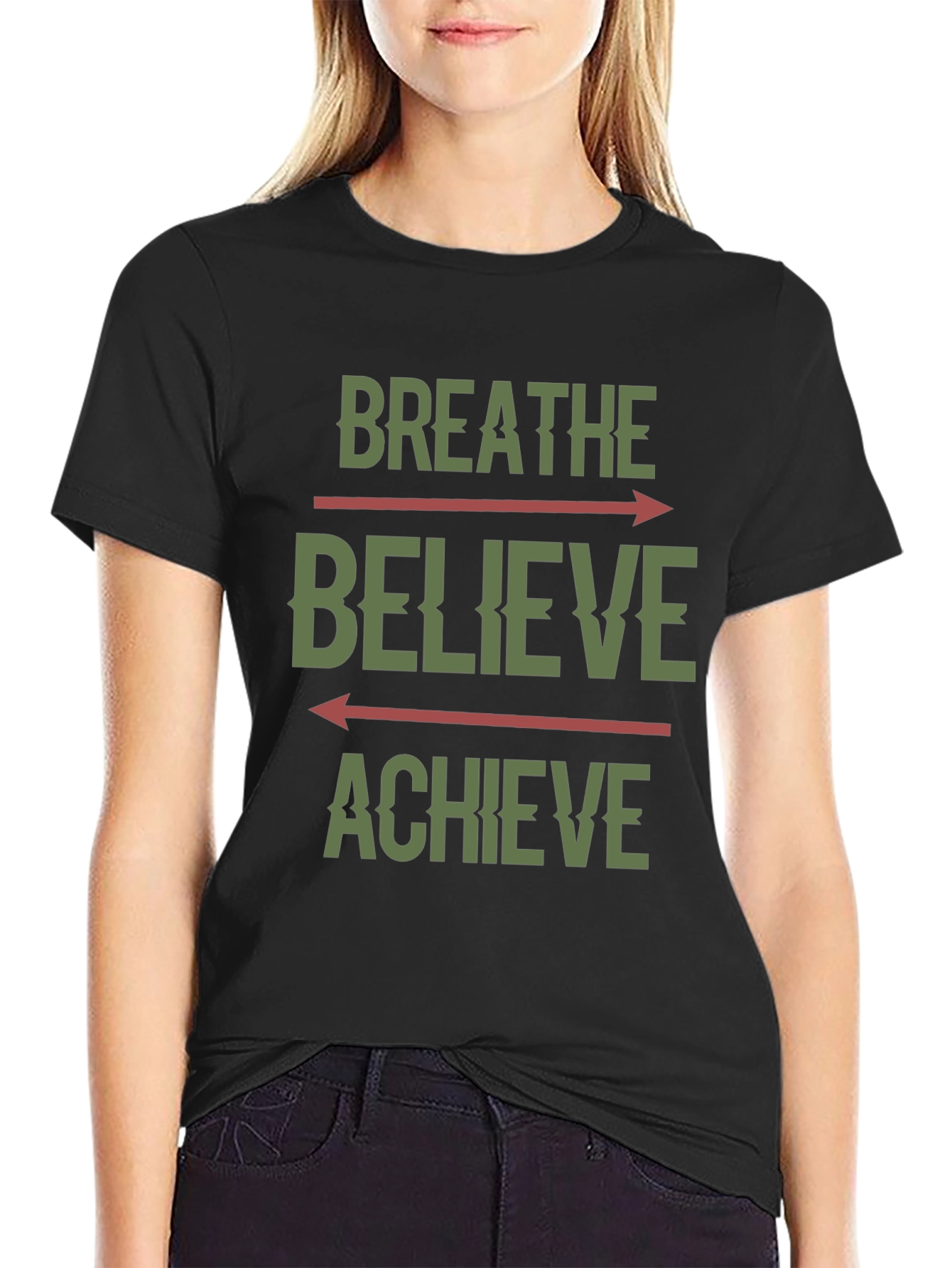 Breathe Believe Achieve Graphic Tee