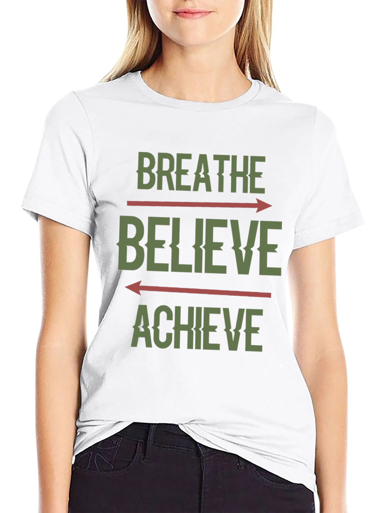 Breathe Believe Achieve Graphic Tee