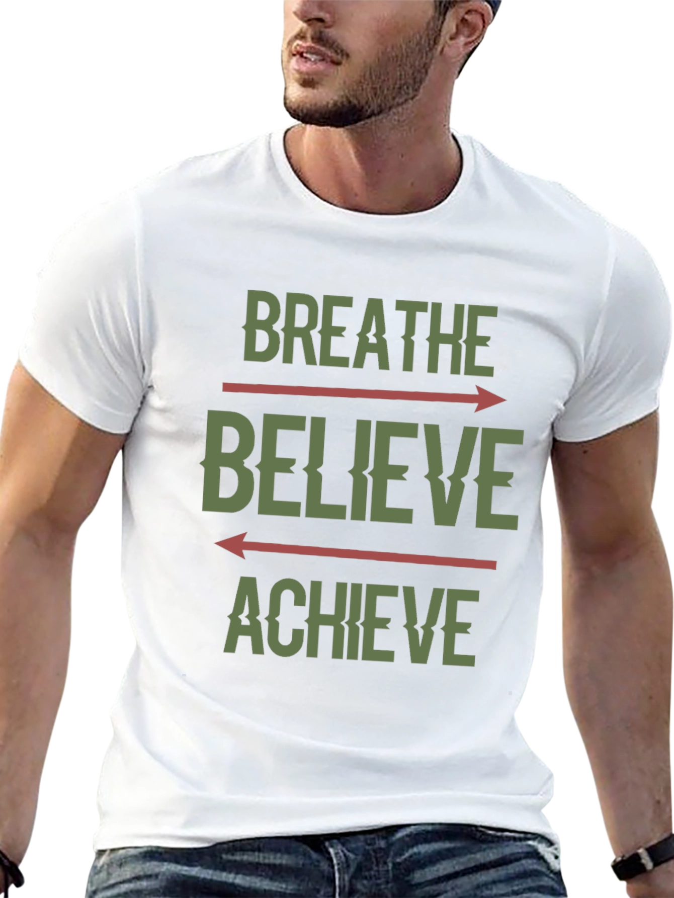 Breathe Believe Achieve Graphic Tee