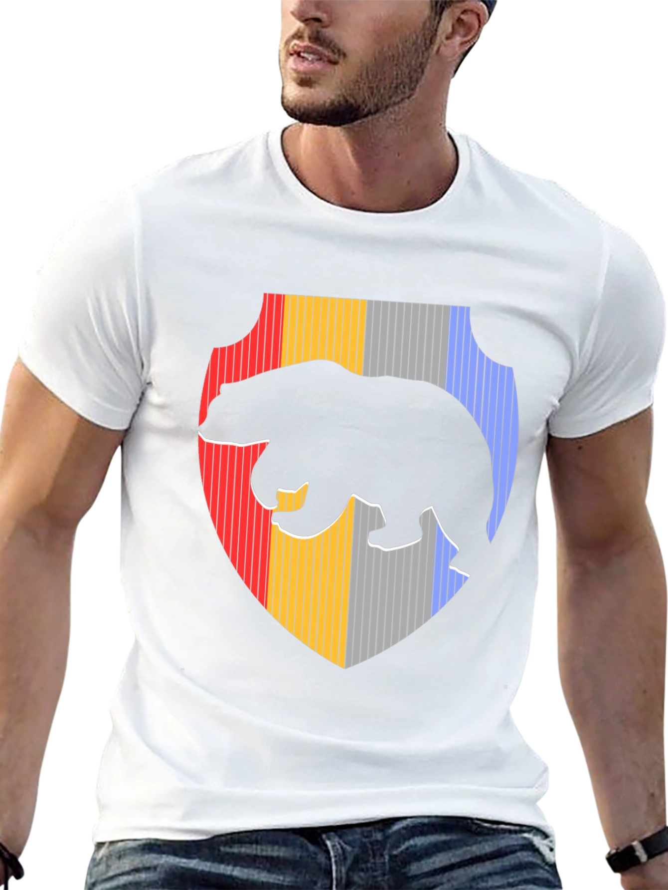 Bear Silhouette Shield Graphic Tee