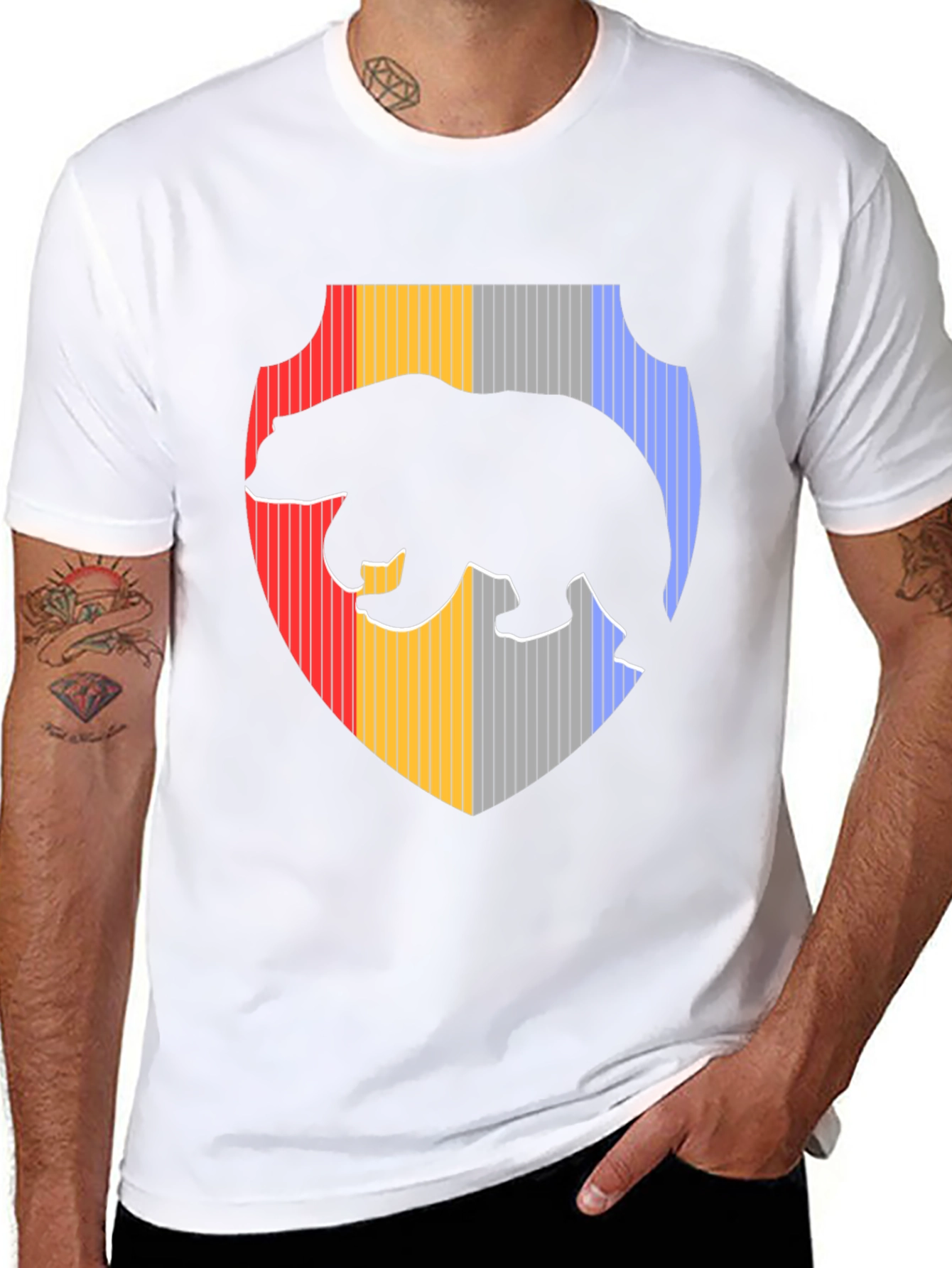 Bear Silhouette Shield Graphic Tee