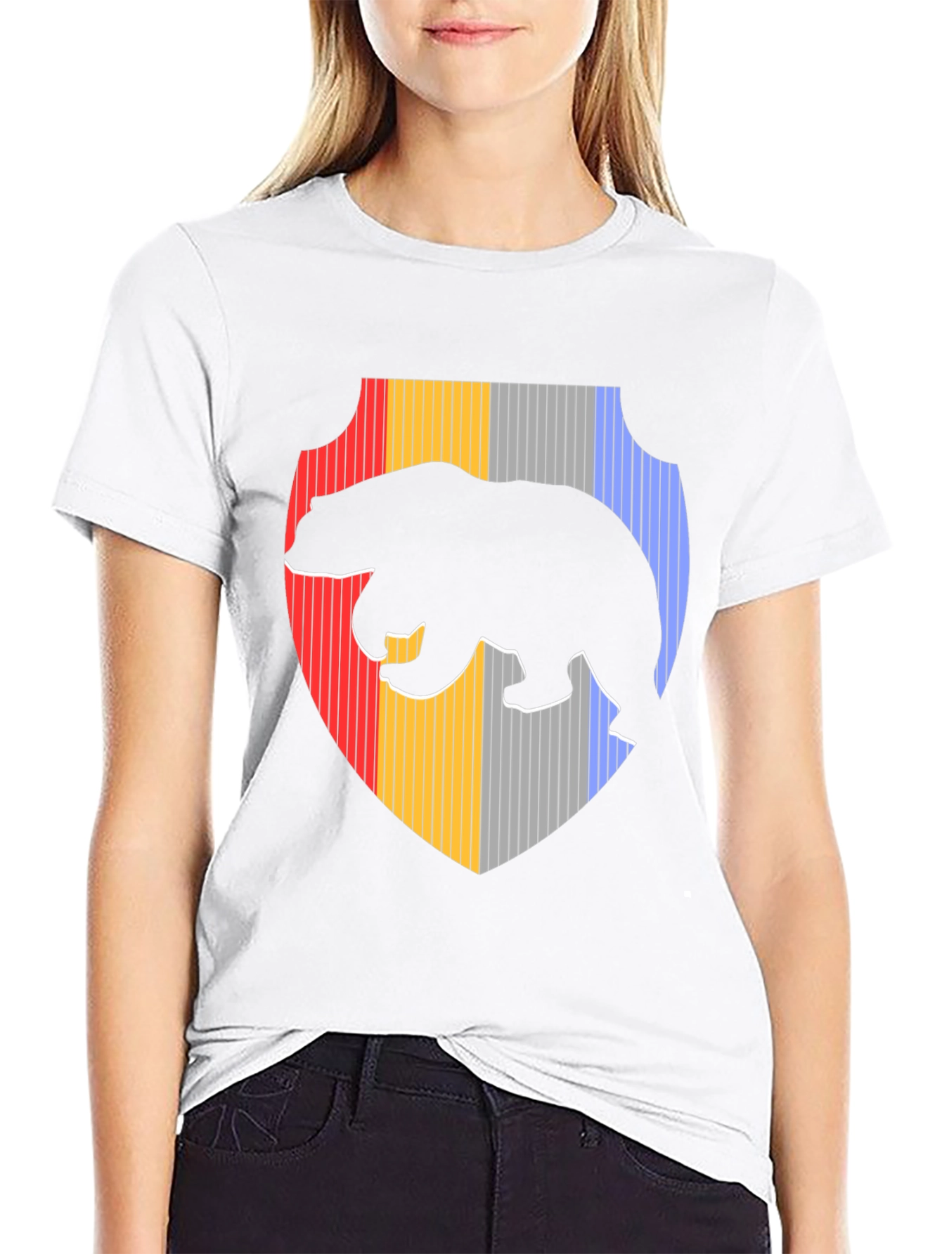Bear Silhouette Shield Graphic Tee